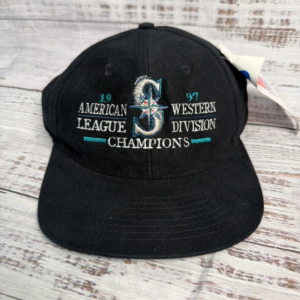 1997 West Division Champion Seattle Mariners Snapback Hat Sports Specialties NEW